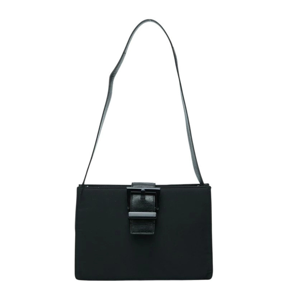 Prada Hobo Bag Black Leather Tessuto